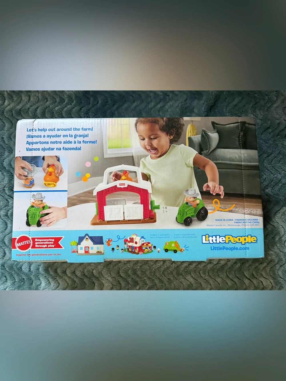 Fisher-Price Little People Farm Playset with Red Barn and Green Tractor